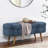 Oval Dark Blue Storage Bench With And Exotic Rubber Wood Legs, 250Lbs Capacity, Hand - Made, For Footrest Or Seating Option Frame Of Place-342287692