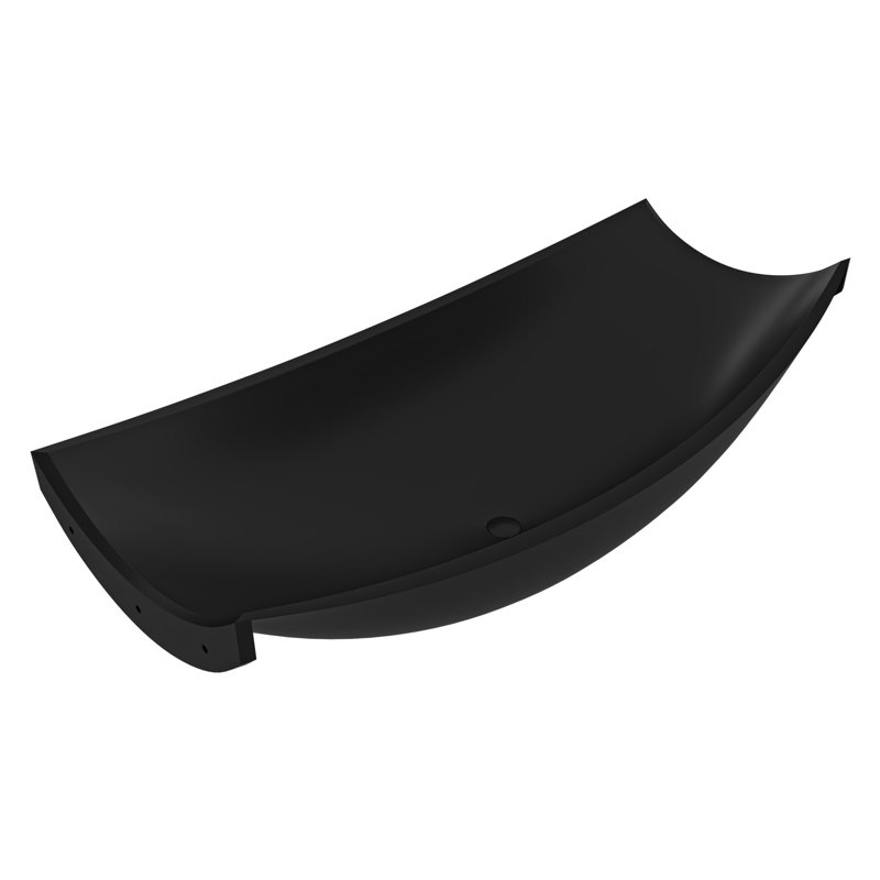 70.75'' x 33.5'' Soaking Resin Bathtub, Black