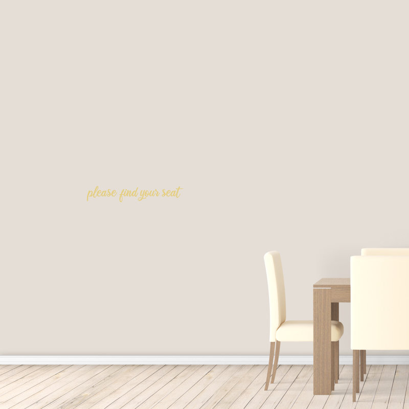 Text & Numbers Wall Decal, Light Beige