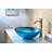 ANZZI Enti 16.5'' Lustrous Blue Tempered Glass Circular Bathroom Sink
