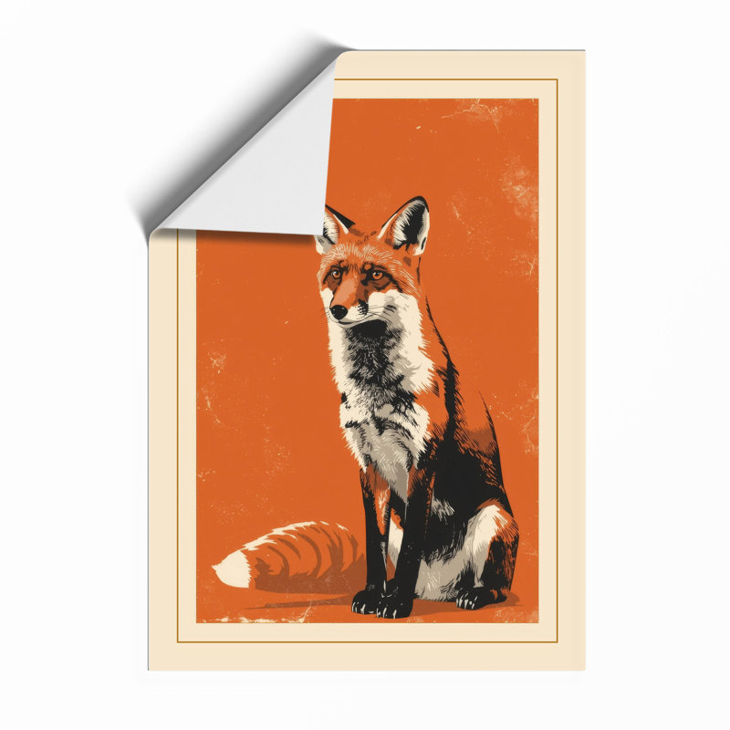 Portrait of the Fox Rustic - Framed Print, Unframed, A4 - 29.7 x 21.0 cm