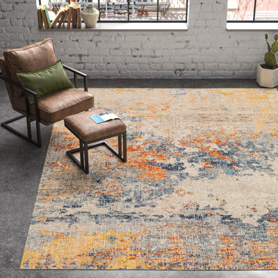 Ericksen Abstract Indoor/Outdoor Area Rug