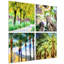 Annorah "Palm Tree Groves", art mural en verre trempé sans cadre, inversé