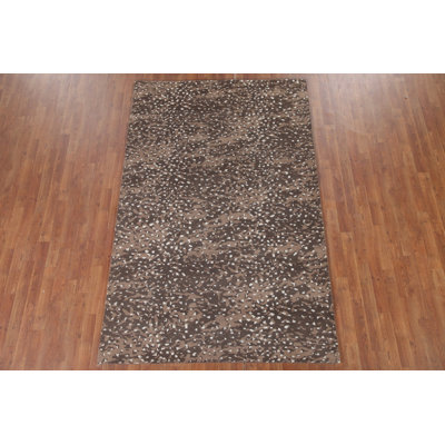 Tapis marocain brun moderne 5 x 8