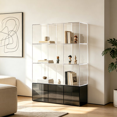 Modern minimalist acrylic display bookcase