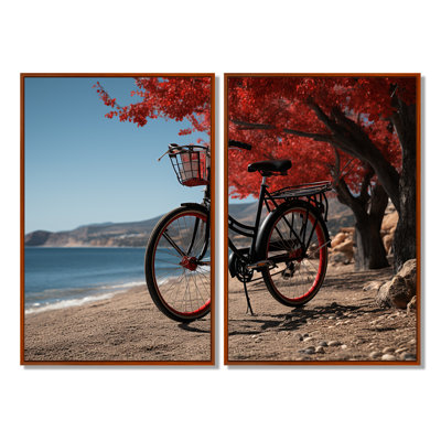 Vélo «Silent Journey II» - grande toile d'art sur toile