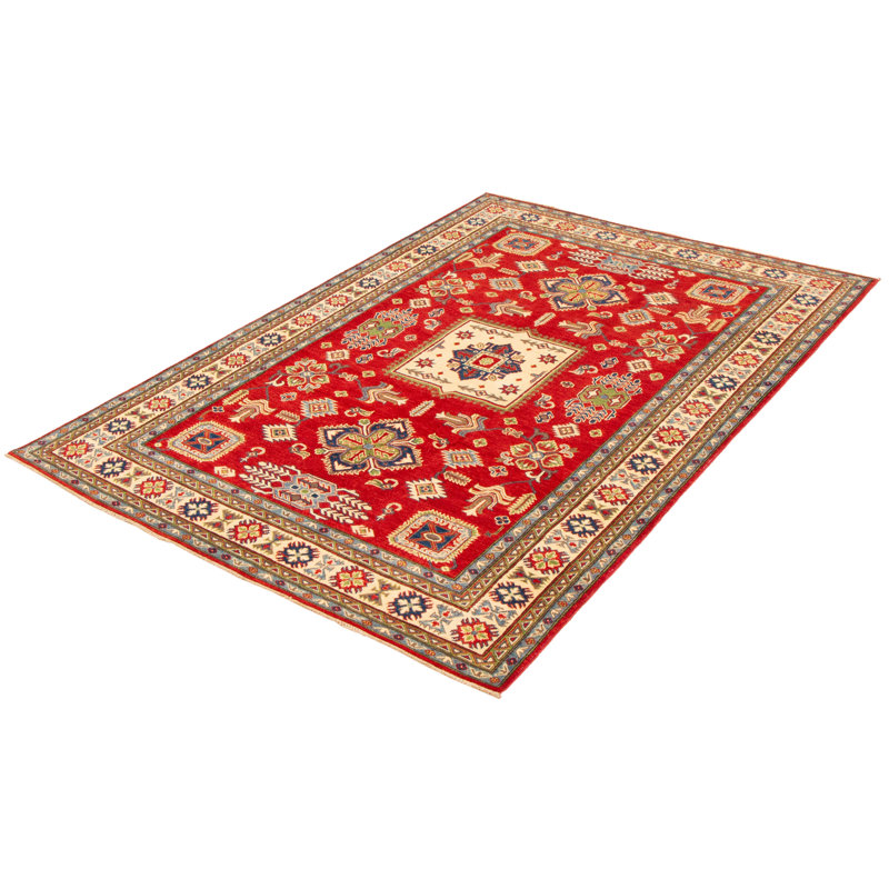 Tapis unique en laine noué à la main 6 pi 9 po x 9 pi 11 po nouvel âge Oesha