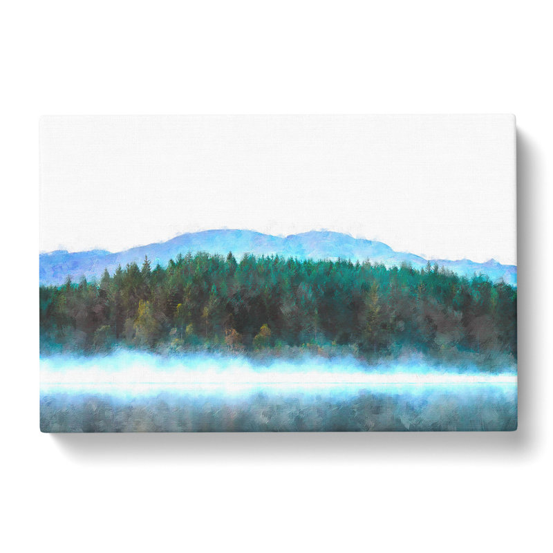Fir Tree Forest Painting - Wrapped Canvas, 60cm H x 91cm W x 3cm D