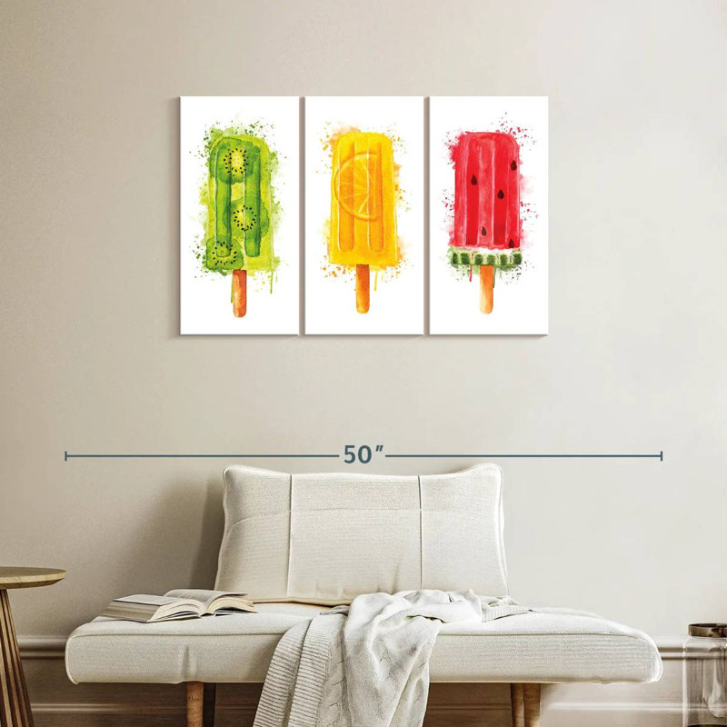 Yarlin Fruity Popsicles Splatter, 24" H x 38" W