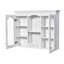 Armoire à pharmacie murale, armoire de salle de bain murale avec 2 portes en verre, armoire de rangement encastrée au-dessus de la toilette avec rangement, blanc