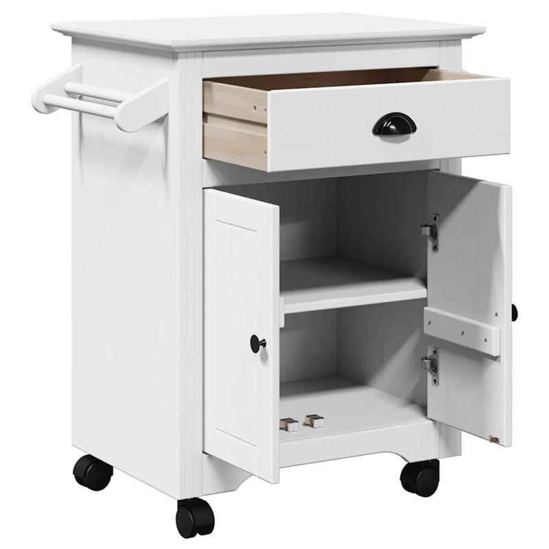 Kitchen Serving Cart, White