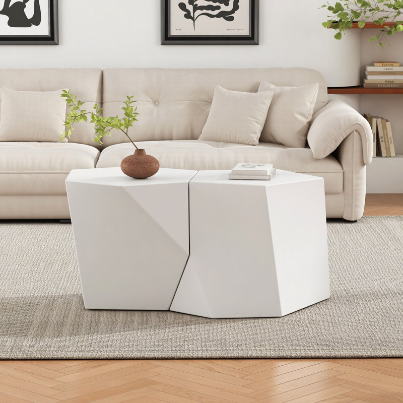 Ensemble de tables basses Modern Mgo, Blanc