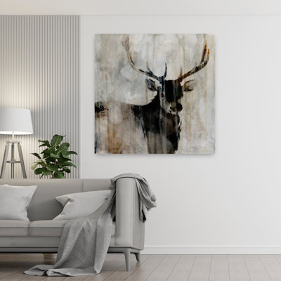 Art mural de paysage contemporain abstrait avec forêt