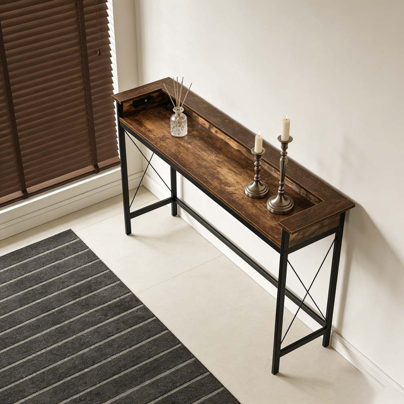 Table de canapé avec prise électrique, console