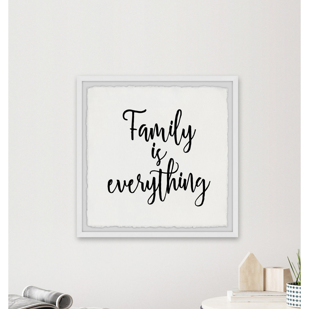 Family is All - Picture Frame Painting Print on Paper