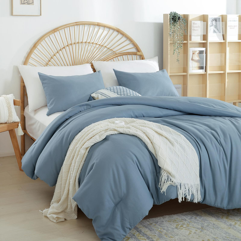 Lightweight & Cozy Boho Comforter Set, 3 Pieces All-Purpose Ultra Soft Microfiber Bedding Set for Home Bedroom Decor
