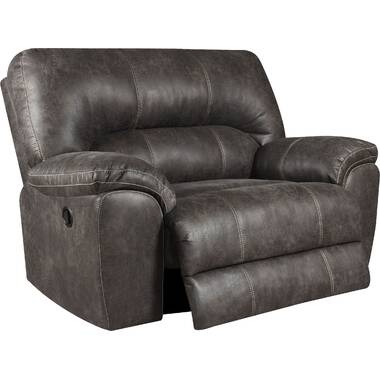 Huguley Power Lay Flat Recliner with Extra Extension Foot Rest Wildon Home Body Fabric: Brown Polyester