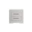 Table de chevet 2 tiroirs en bois blanc Blanca