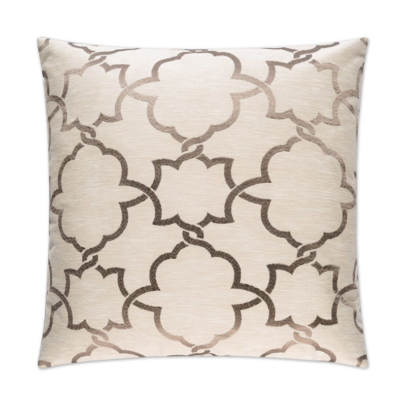 Carlton Geometric Throw Pillow, Taupe