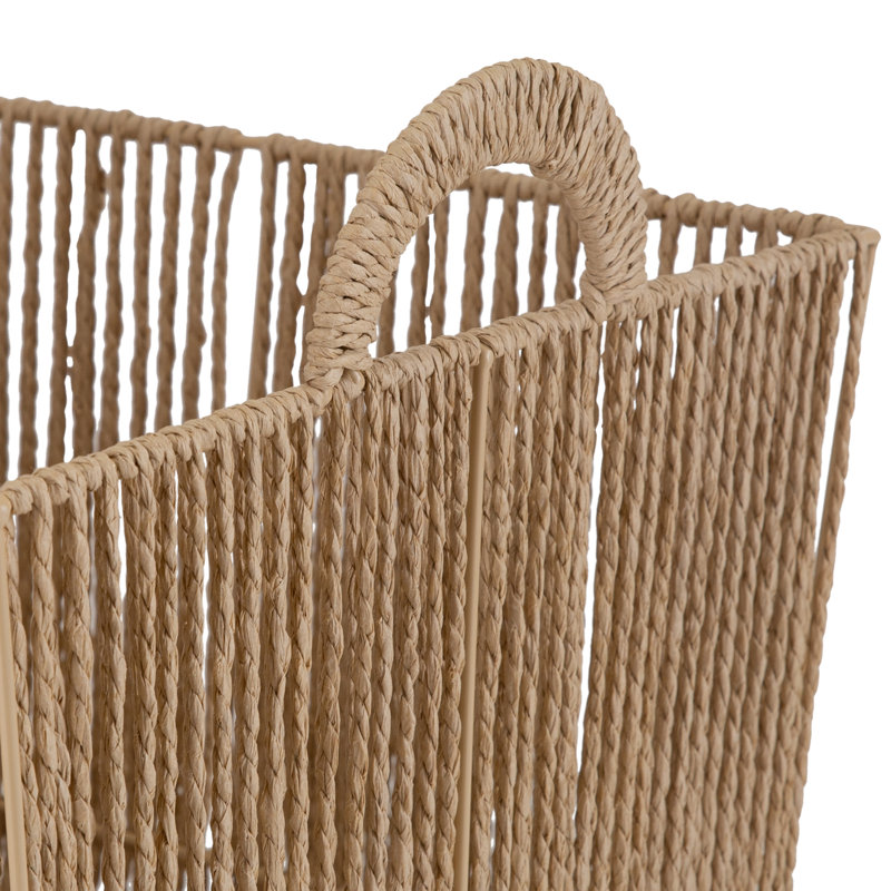Bay Isle Home™ Vertical Weave Storage Basket with Round Handles, 13