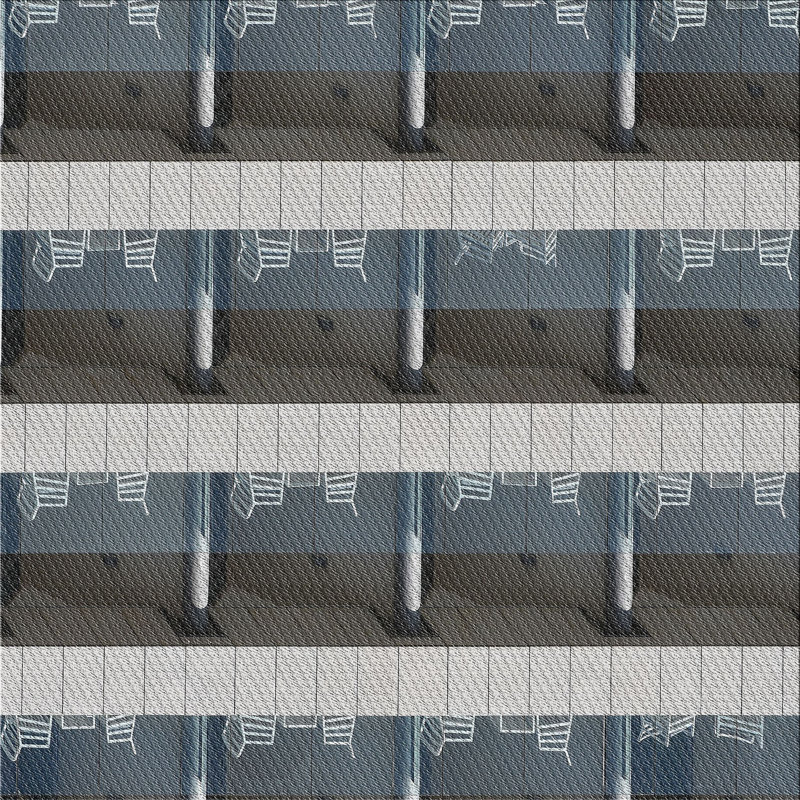 Tapis gris Abba, Carré 6 pi