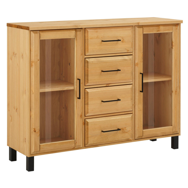 122cm Solid Wood Sideboard, Brown