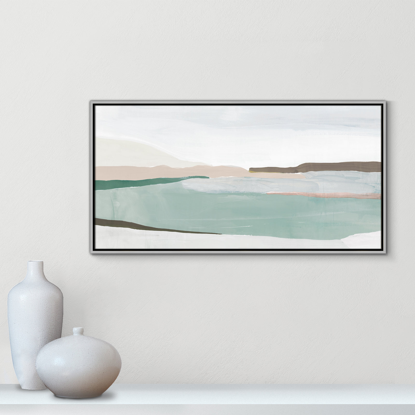 Kerala "Sole of the Land II" Print, 21.5" H x 41.5" W x 2" D, Silver