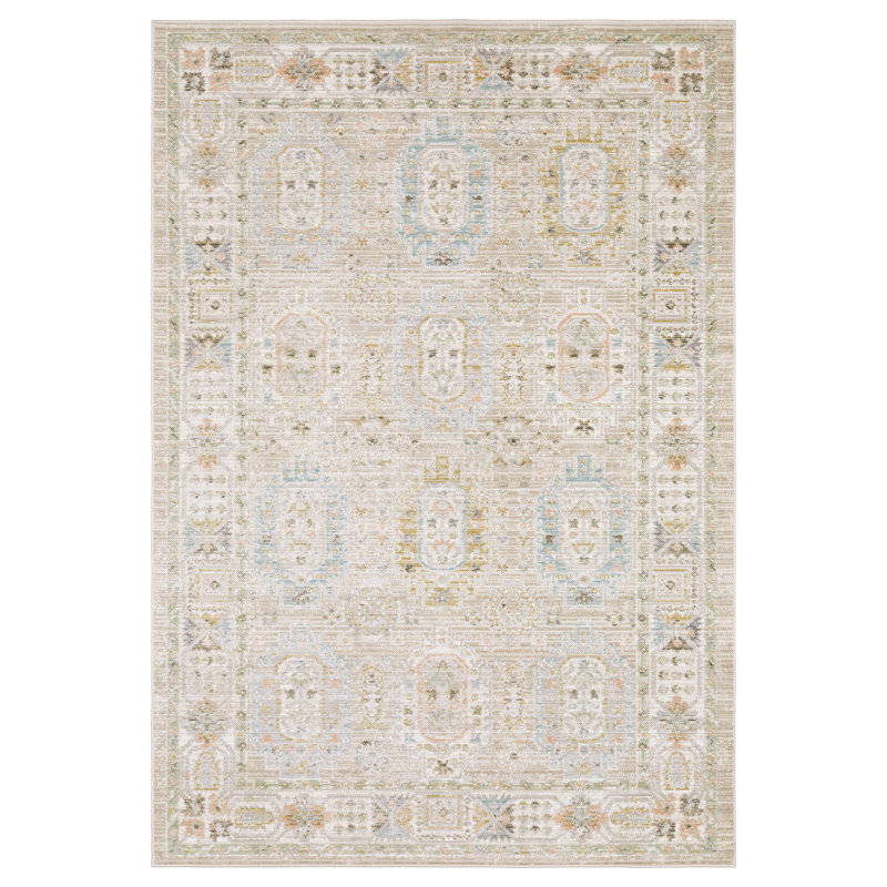 Goulart Machine Woven Oriental Area Rug, Rectangle 6'7" x 9'6"