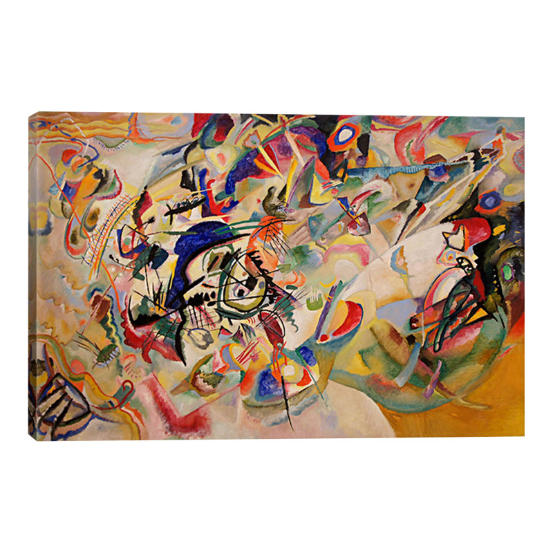 " Composition VII " by Wassily Kandinsky, 26" H x 40" W x 1.5" D, Canvas