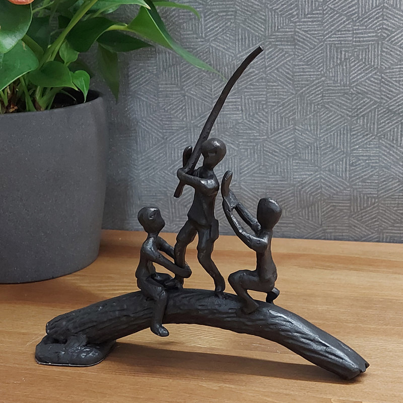 HUCKLEBERRY BOYS Iron Figurine 19cm, Mocha