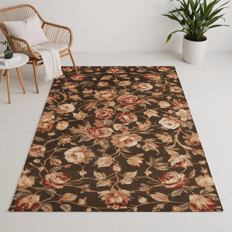 Tapis turc intérieur et extérieur brun, Rectangulaire 3 pi x 5 pi