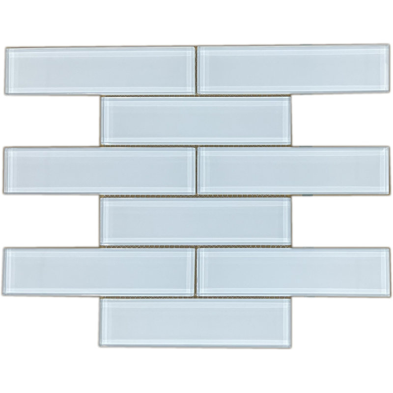 2" x 8" Glass Brick Joint Mosaic Tile