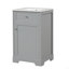 Meuble-lavabo de 20 po avec lavabo, armoire de salle de bain avec porte à fermeture douce, support de rangement et tablette réglable-1830495936