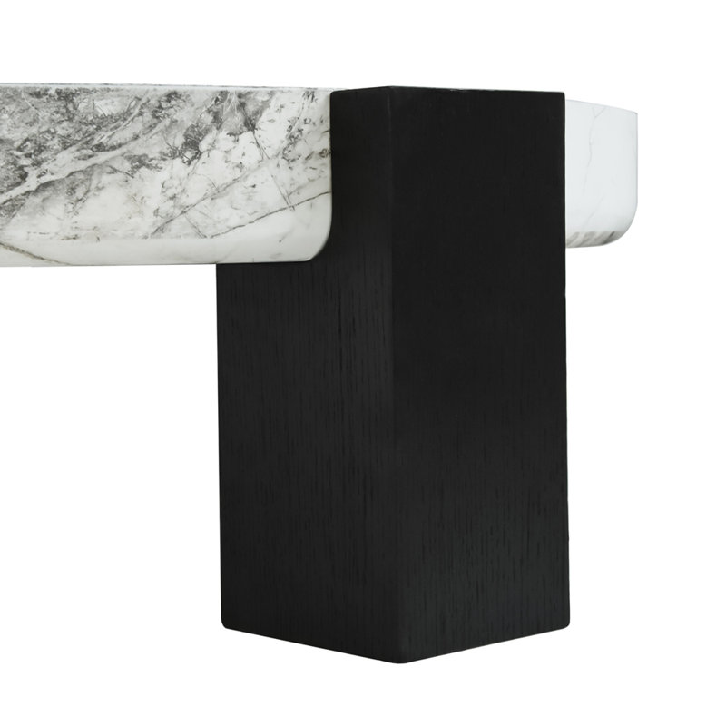 Table basse blanche avec table d'appoint