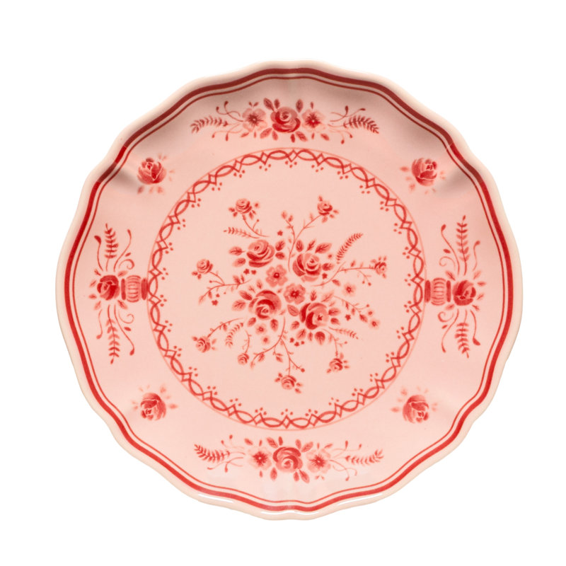 Vila Appetizer Plates, Pink/Red