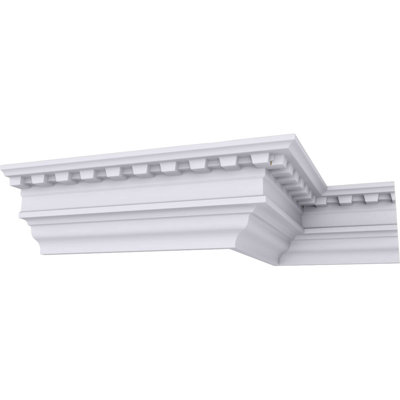 3 3/8"H x 3 3/8"P x 4 3/4"F x 94 1/2"L Devon Crown Moulding