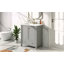 Ensemble de meuble-lavabo 30 po avec lavabo, armoire de salle de bain multifonctionnelle avec portes et tiroir, structure solide et panneau de fibres à densité moyenne-268790002