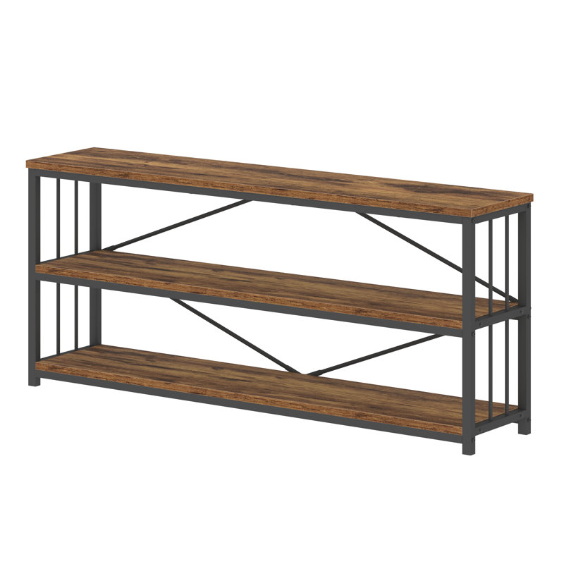 Makowski Console Table, Rustic Brown, 30" H x 70" W x 13.4" D