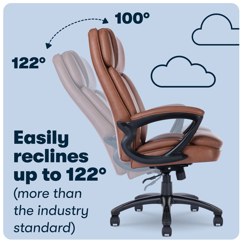 Big and Tall High Back Executive Office Ergonomic Gaming Computer Chair with Layered Body Pillows, Contoured Lumbar Zone