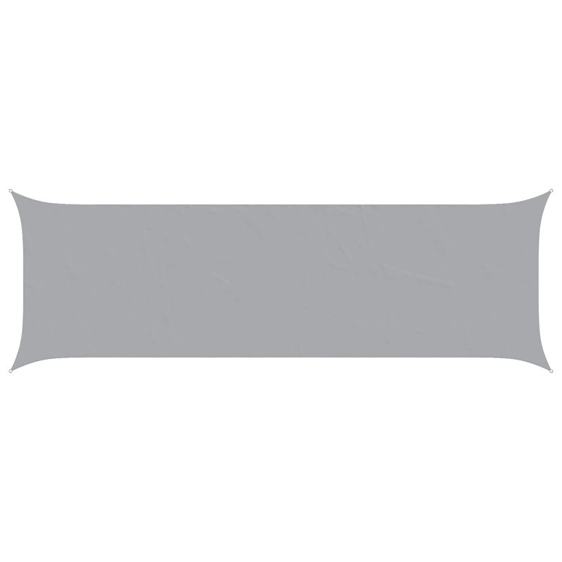 Vidaxl Sunshade Sail Oxford Fabric Rectangular Patio Shade Sunscreen Canopy, 2m W x 6m L, Grey