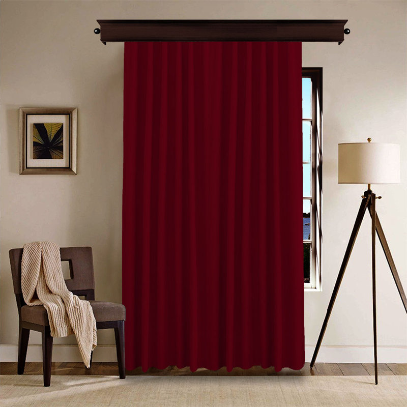 Rideau en polyester Shaima, Prune