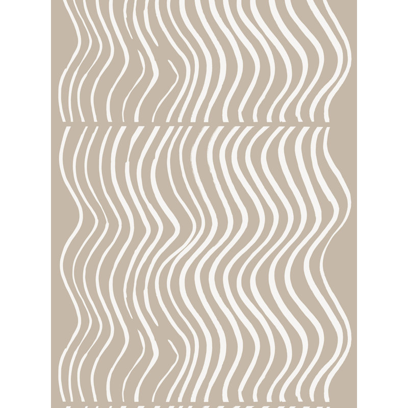 Silkkikuikka Abstract Paper/Non-Woven Wallpaper Roll, Flax