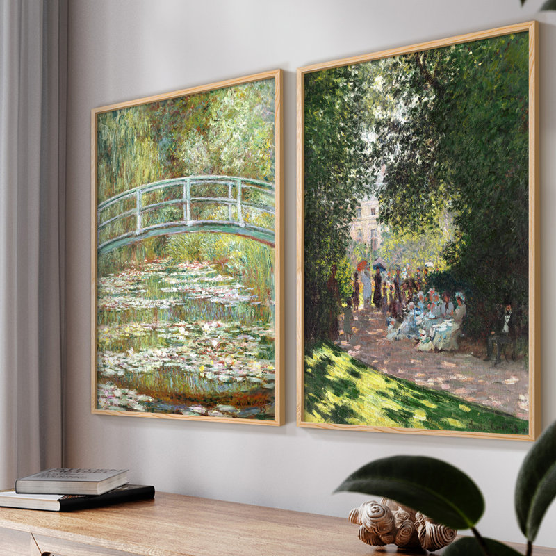 «Vintage Landscape LV», impression giclée sur cadre - ensemble de 2, Naturel, H 12 po x l 30 po