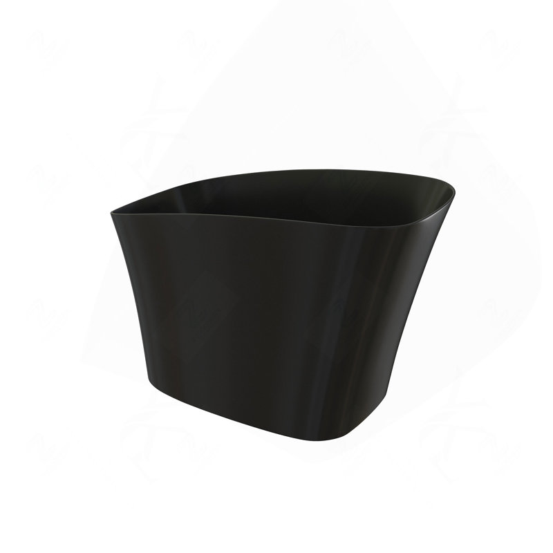 51" Single-Person Solid Surface Freestanding Deep Soaking Bathtub for Small Spaces