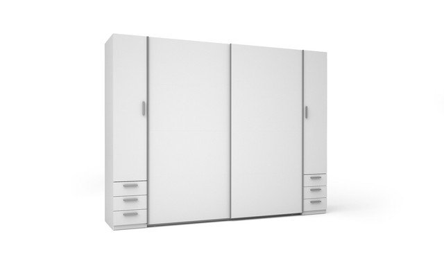 Boryan 4 Door Laminate Wardrobe, 207.6cm H x 269cm W x 54.5cm D