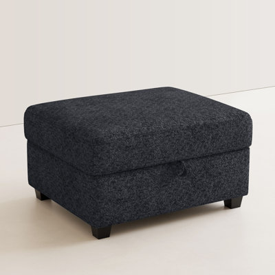 Upholstered Chenille Ottoman With Storage Space