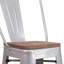 Tabouret de bar ou de comptoir en métal Marian avec dossier et siège en bois Marian-2101696388-2127243145-2101696429