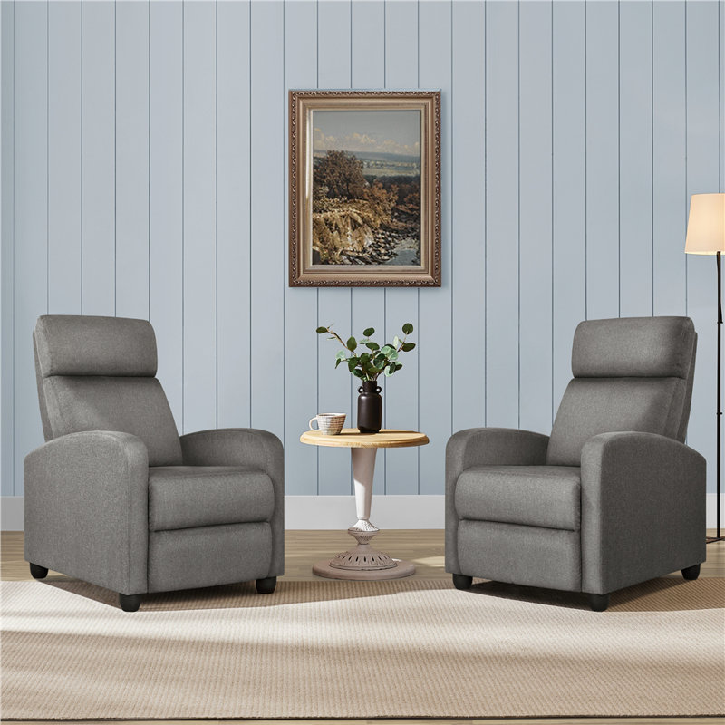 Mcghee 27" Wide Recliners, Gray Linen