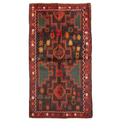 Tapis noir Rizbaft 3 pi 7 po x 6 pi 7 po