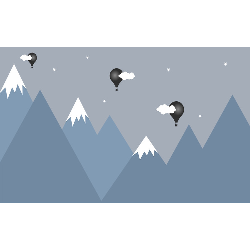 Papier peint amovible pour enfants, paysage de montagne, L 114 po x l 204 po